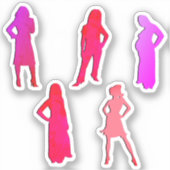 Sticker Album Scrapbooking Silhouette de Femme (Recto)