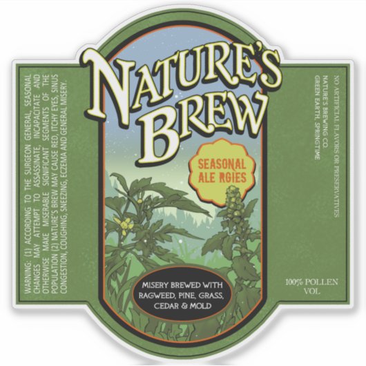 Sticker Ale-rgies saisonnières (Devant)