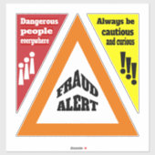 Sticker Alerte de fraude (Feuille)