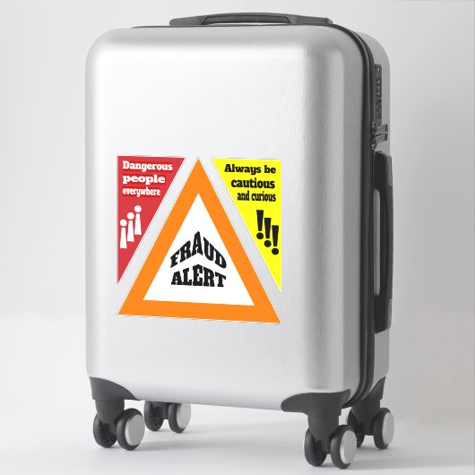 Sticker Alerte de fraude (Sur valise)