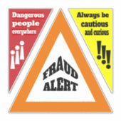 Sticker Alerte de fraude (Devant)