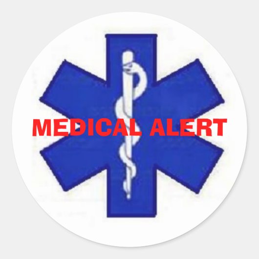 STICKER ALERTE Médicale (Devant)