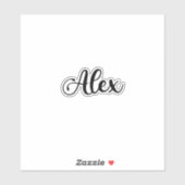 Sticker Alex Name - Calligraphie manuscrite (Feuille)