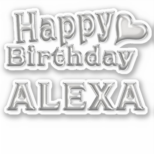 Sticker Alexa Happy Birthday (Devant)