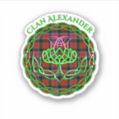 Sticker Alexander Scottish Tartan Celtic Thistle (Devant)