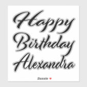 Sticker Alexandra Nom Prénom Anniversaire de la Broderie n (Feuille)