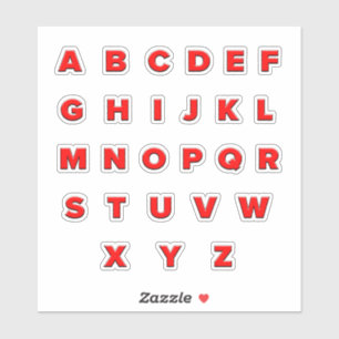 Sticker alfabet Letters — Embossed look