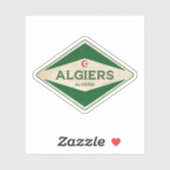 Sticker Alger Algérie Vintage (Feuille)