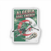 Sticker Algérie But Énergie Squelette Attaquant Nations Gr (Devant)