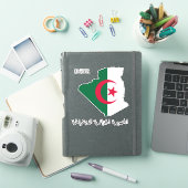 Sticker Algérie Carte du drapeau patriotique (Couverture iPad)