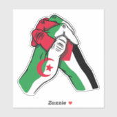 STICKER ALGÉRIE ET PALESTINE MAINS (Feuille)