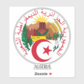 Sticker Algérie Nationale Emblème Patriotique (Feuille)