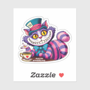 Sticker Alice à Wonderland Cheshire Cat