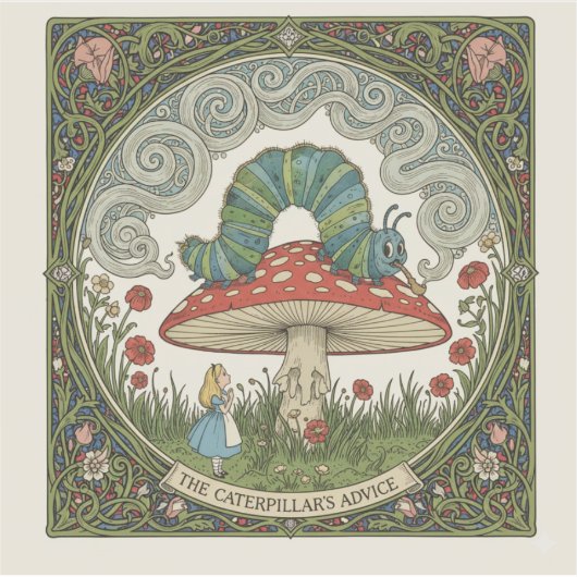 Sticker Alice and the Wise Caterpillar (Devant)