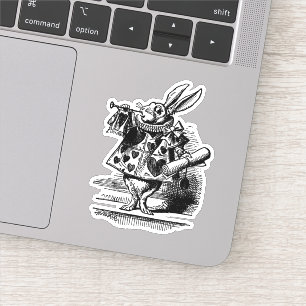 Sticker Alice au pays des merveilles vintage Lapin Blanc c