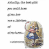 Sticker Alice In Wonderland - Devis Aventure Flamant rose (Devant)