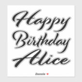Sticker Alice Name (Feuille)