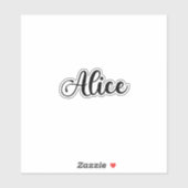 Sticker Alice Name - Calligraphie manuscrite (Feuille)