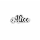 Sticker Alice Name - Calligraphie manuscrite (Devant)