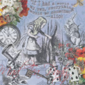 Sticker Alice nonsense rideau merveilleux - Bleu (Devant)