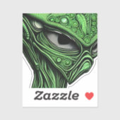 Sticker Alien Abstrait déplaisant (Feuille)