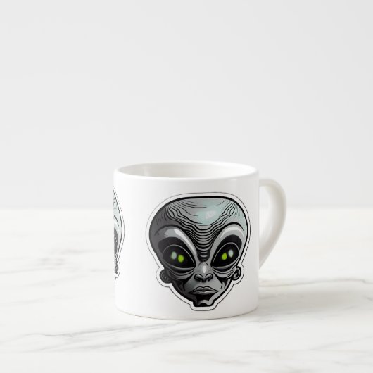 Sticker Alien Art Espresso Mug (Devant droit)