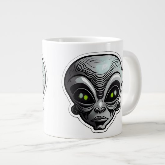 Sticker Alien Art Jumbo Mug (Devant droit)