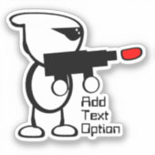 Sticker Alien avec laser (Recto)