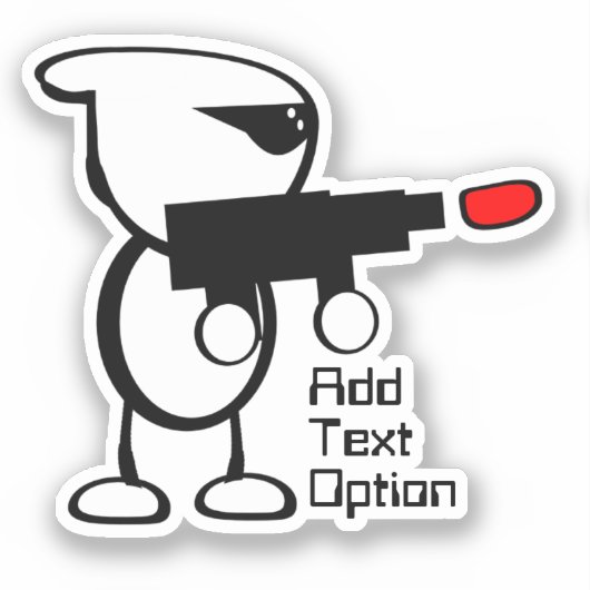 Sticker Alien avec laser (Recto)