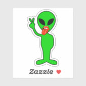 Sticker alien cool (Feuille)