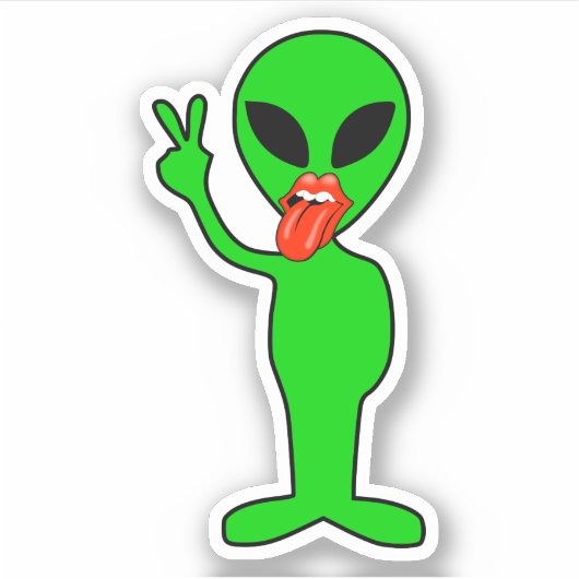 Sticker alien cool (Devant)