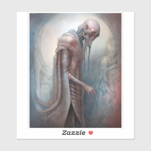 Sticker Alien Créature Science Fiction (Feuille)