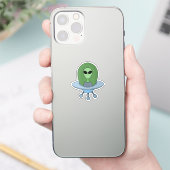 Sticker Alien dans son petit vaisseau spatial (Téléphone)