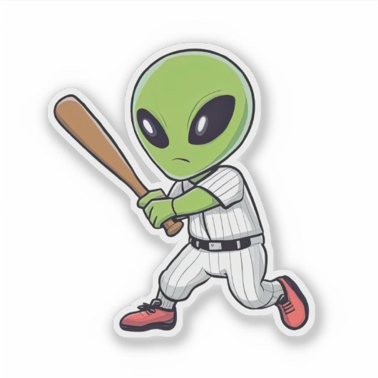 Sticker Alien de baseball (Devant)
