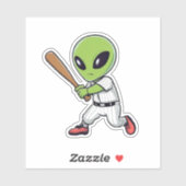 Sticker Alien de baseball (Feuille)