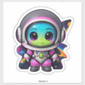 Sticker Alien de bébé (Feuille)