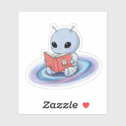 Sticker Alien de bébé de dessin (Feuille)