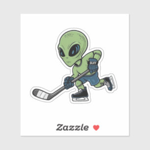 Sticker Alien de hockey
