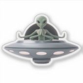 Sticker Alien de yoga (Devant)