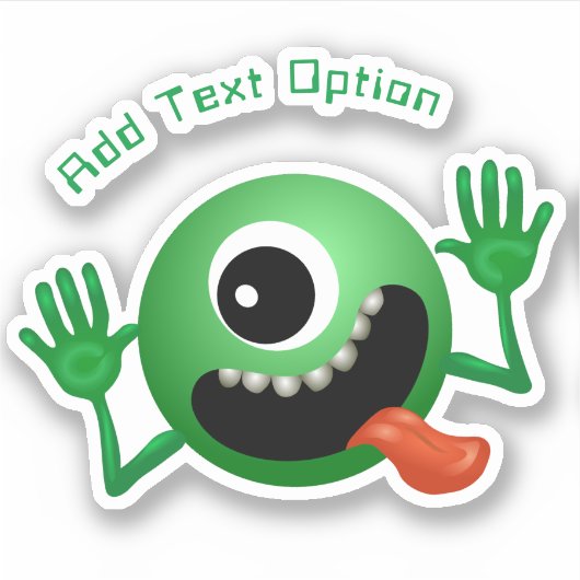 Sticker Alien drôle de visage (Devant)