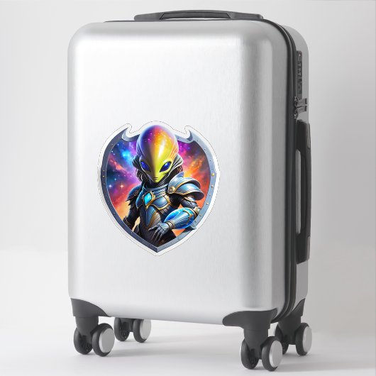 Sticker Alien futuriste (Sur valise)