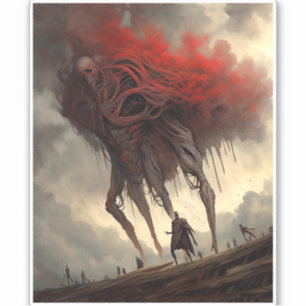 Sticker Alien géant Marche Science Fiction Horreur Art