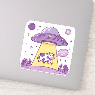 Sticker Alien gen Z enlèvement de vache