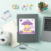 Sticker Alien gen Z enlèvement de vache (Couverture iPad)