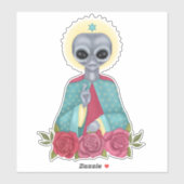 Sticker Alien gris (Feuille)