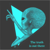 Sticker Alien Gris, la vérité est ailleurs (Devant)