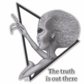 Sticker Alien gris, la vérité est là (Devant)