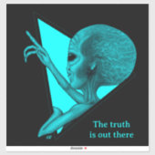 Sticker Alien gris, la vérité est là (Feuille)