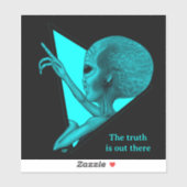 Sticker Alien gris, la vérité est là (Feuille)