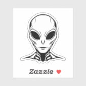 Sticker Alien Head (Feuille)